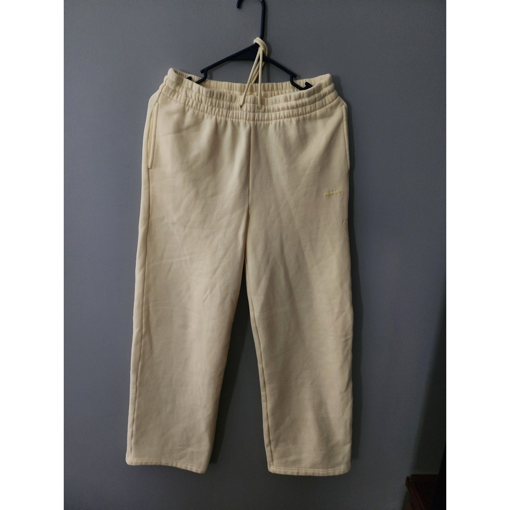 Aritzia Sweatfleece Boyfriend Fit Wide Leg Sweatpants Yellow Small Regular